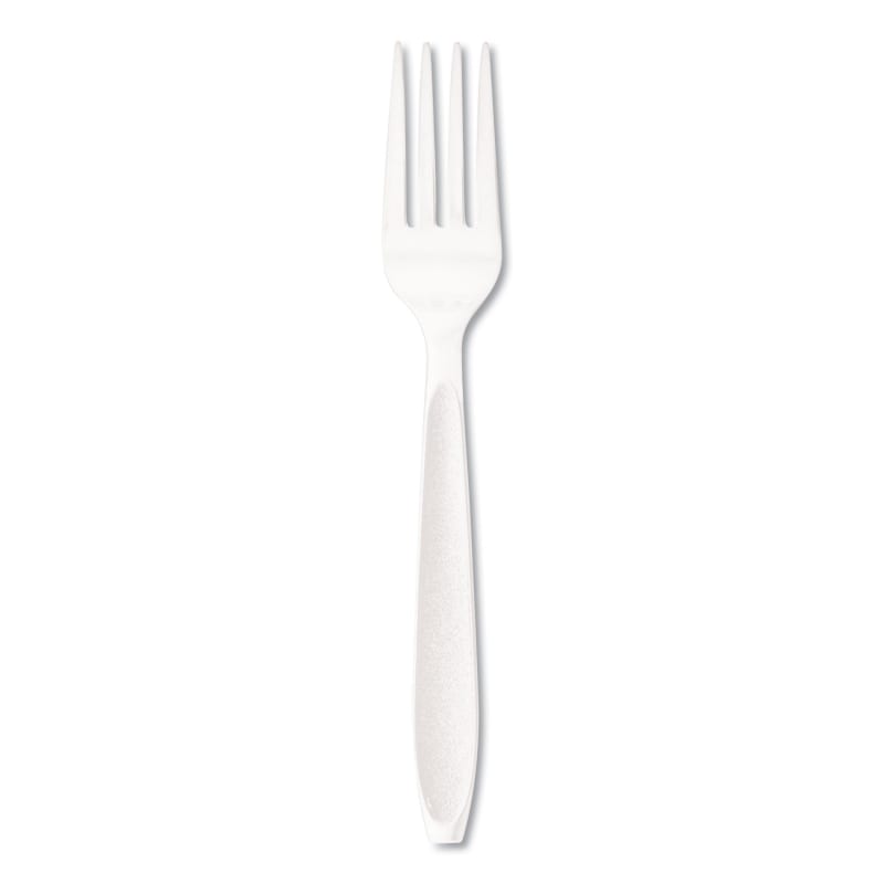 SOLO SCCHSWF0007 Impress Heavyweight Full-Length Polystyrene Cutlery, Fork, Plastic, White, 1,000/Carton