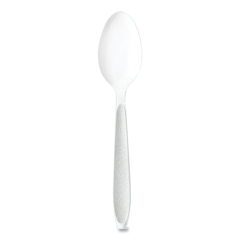 SOLO SCCHSWTX0007 Impress Heavyweight Full-Length Polystyrene Cutlery, Spoon, Plastic, White, 100/Box, 10 Boxes/Carton