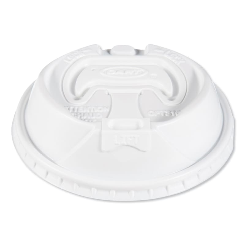 Dart SCCOPT316 Optima Reclosable Lids for Hot Paper Cups, Fits 10 oz to 24 oz Hot Cups, Plastic, White, 1,000/Carton