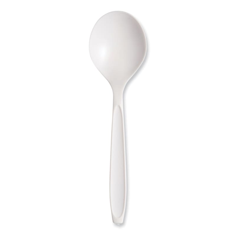 SOLO SCCRSWS Reliance Mediumweight Cutlery, Soup Spoon, Plastic, White, 1,000/Carton