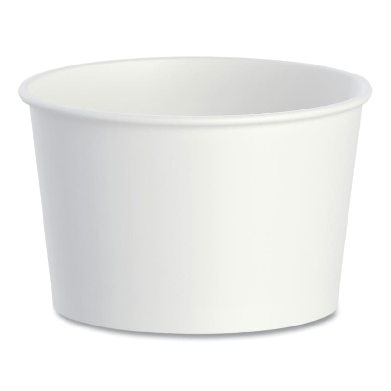SOLO SCCVS60802050 Double Poly Paper Food Containers, 8 oz, 3.8" Diameter x 2.4" h, White, 50/Pack, 20 Packs/Carton