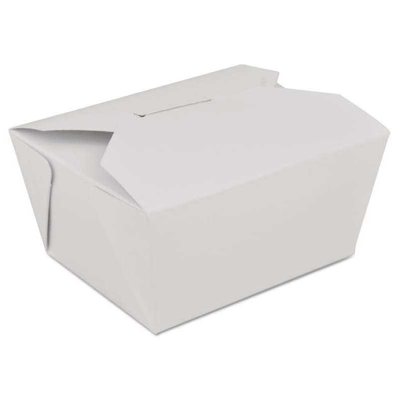 SCT SCH0771 ChampPak Retro Carryout Boxes, #1, 4.38 x 3.5 x 2 5, White, Paper, 300/Carton