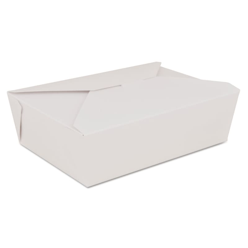 SCT SCH0773 ChampPak Retro Carryout Boxes, #3, 7.75 x 5.5 x 2.5, White, Paper, 200/Carton