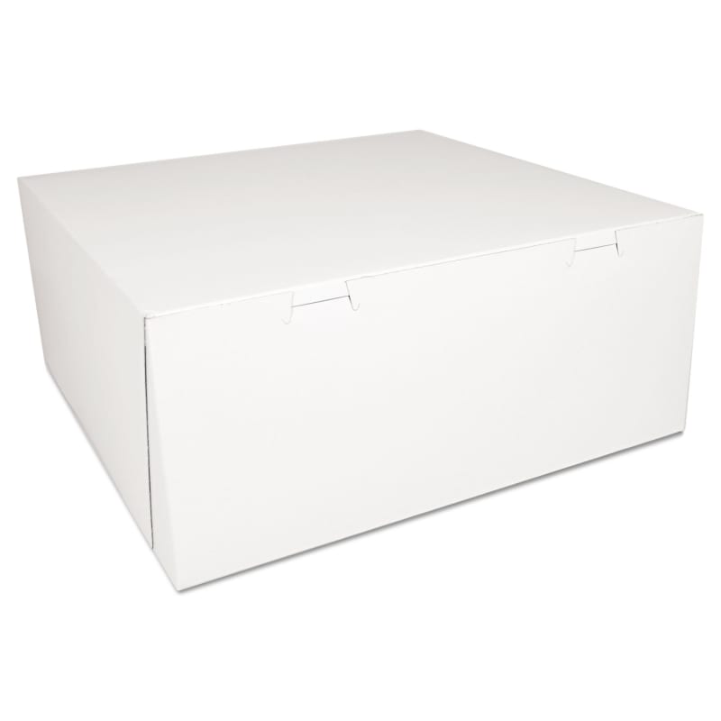 SCT SCH0993 White One-Piece Non-Window Bakery Boxes, 14 x 14 x 6, White, Paper, 50/Carton