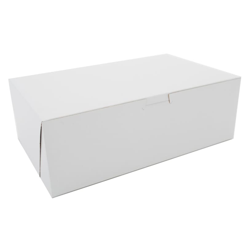 SCT SCH1015 White One-Piece Non-Window Bakery Boxes, 10.75 x 6.75 x 3.63, White, Paper, 250/Carton