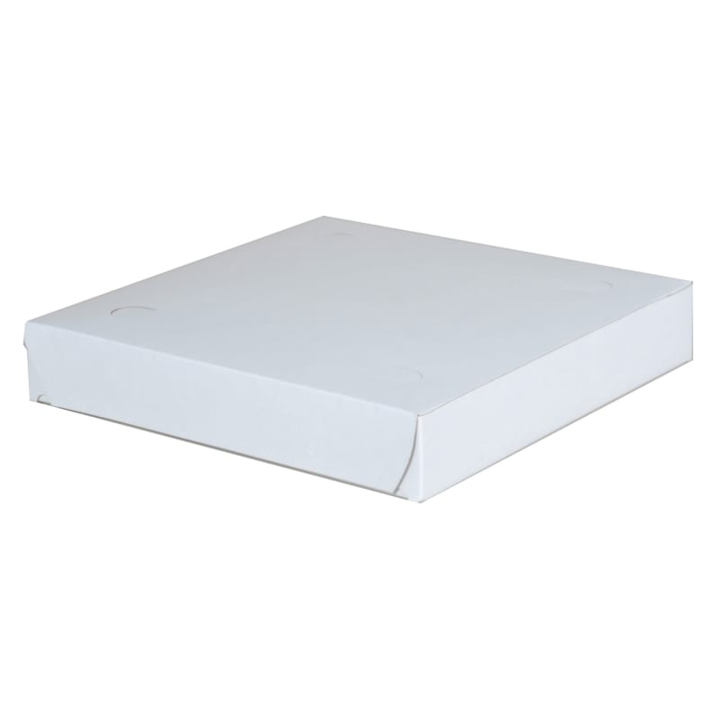 SCT SCH1405 Clay-Coated Paperboard Pizza Boxes, 9 x 9 x 1.5, White, Paper, 100/Carton