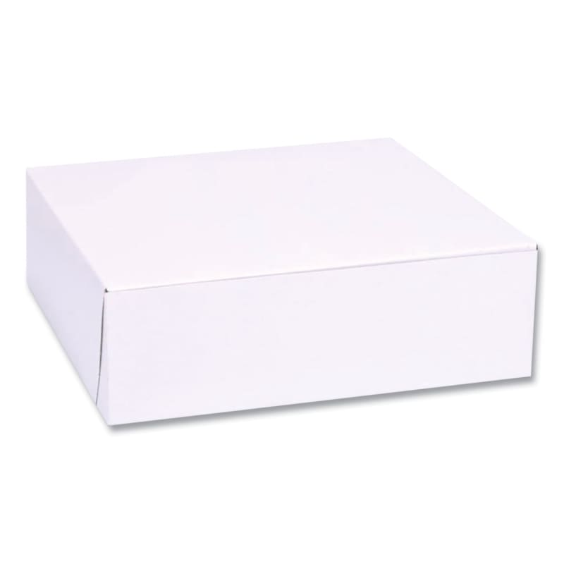 SCT SCH1533 White One-Piece Non-Window Bakery Boxes, Standard, 8 x 2.5 x 8, White, Paper, 250/Bundle