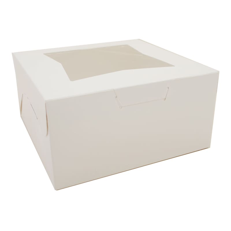 SCT SCH23053 White Window Bakery Boxes with Tuck-in Lid, 10 x 10 x 5, White, Paper, 150/Carton