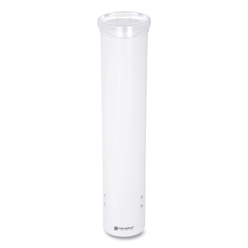 San Jamar SJMC4160WH Small Pull-Type Water Cup Dispenser, For 5 Oz Cups, White