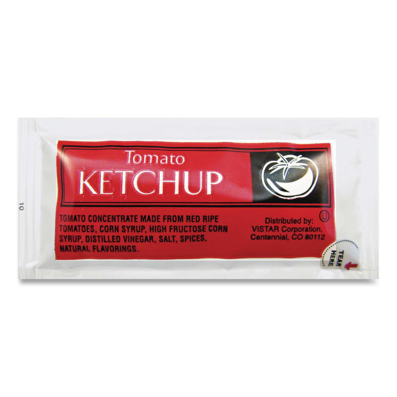 Vistar VST80002 Condiment Packets, Ketchup, 0.25 Oz Packet, 200/carton
