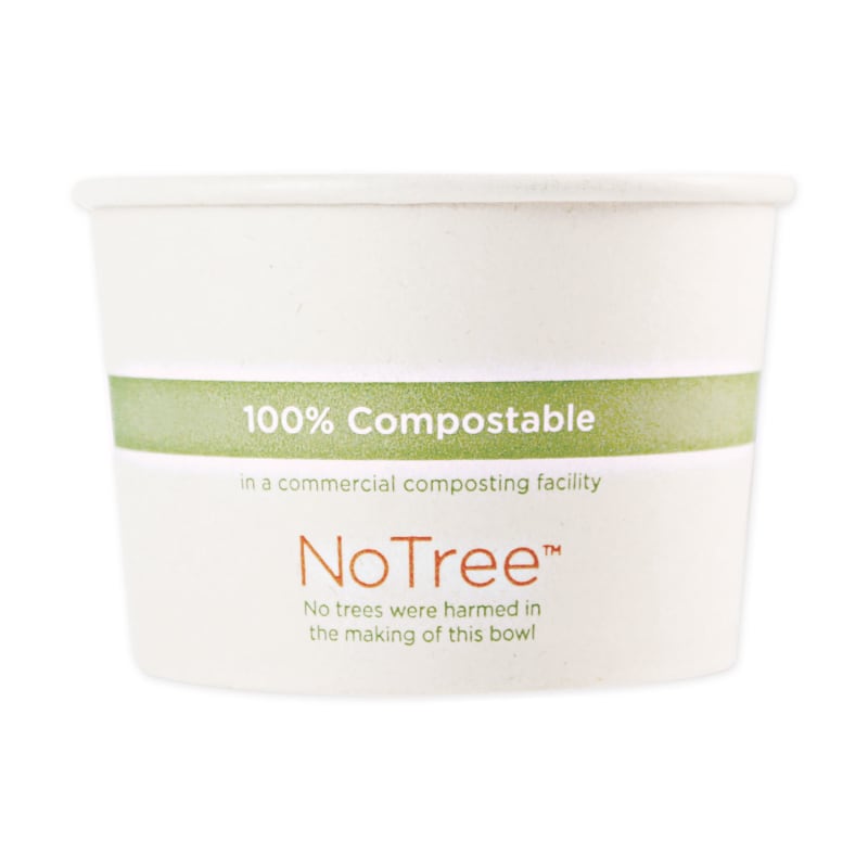 World Centric WORBOSU8 No Tree Paper Bowls, 8 oz, 3.4" Diameter x 2.3" h, Natural, Sugarcane, 1,000/Carton