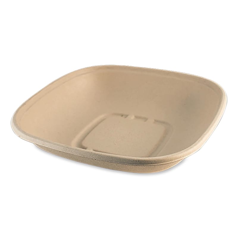 World Centric WORBQSC32LFS Fiber Bowls, 32 oz, 8.3 x 8.3 x 1.8, Natural, Paper, 400/Carton