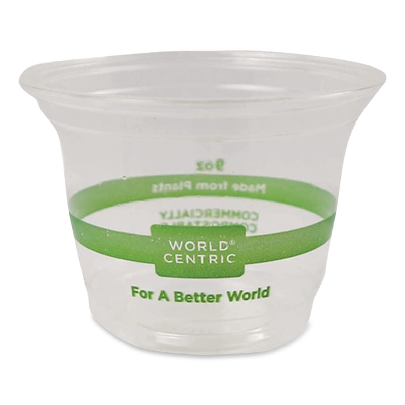 World Centric WORCPCS9Q PLA Clear Cold Cups, 9 oz, Plastic, Clear, 1,000/Carton