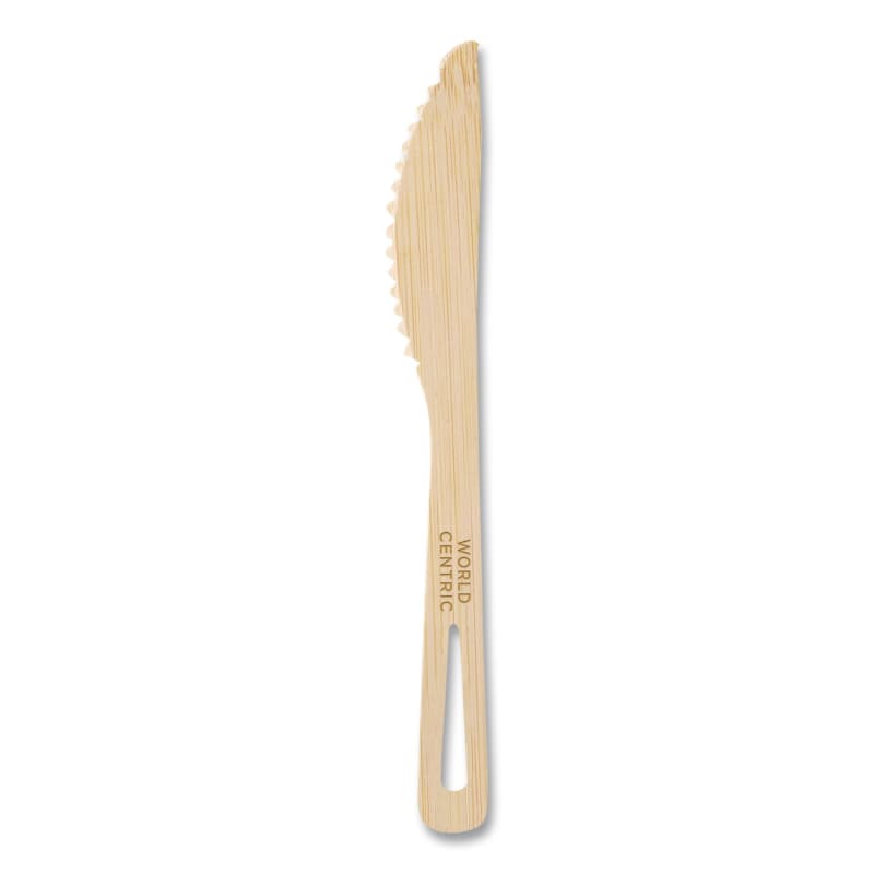 World Centric WORKNBB67 Bamboo Cutlery, Knife, Paper, Natural, 2,000/Carton