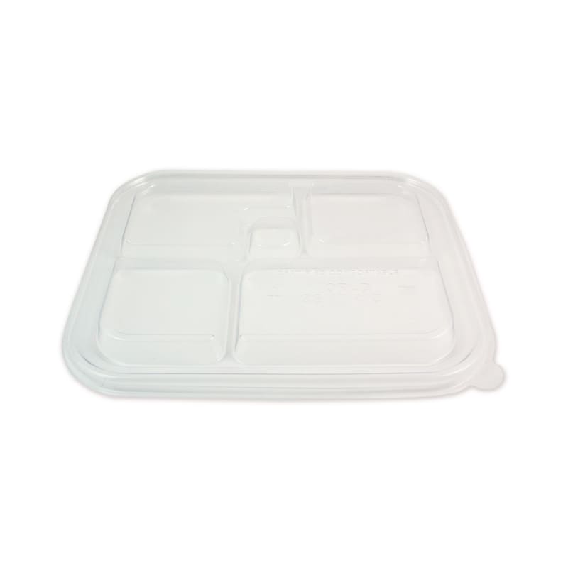 World Centric WORTRLCSBB PLA Lids for Fiber Bento Box Containers, 12.1 x 9.8 x 0.8, Clear, Plastic, 300/Carton