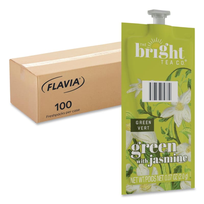 FLAVIA LAV48023 The Bright Tea Co. Green with Jasmine Tea Freshpack, 100/Carton