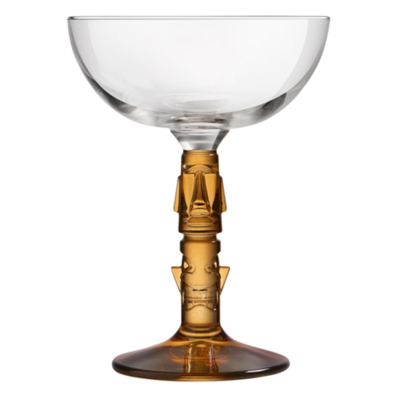 Mikasa O-1003285 8.5 oz Tiki Coupe Glass with Amber Stem, 6/Case