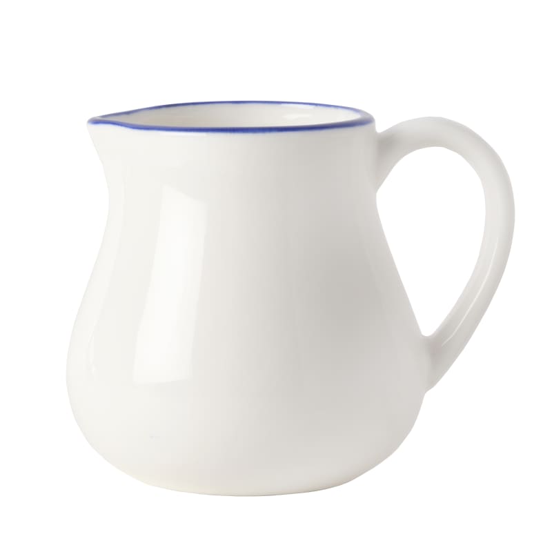 Outlet Mikasa 5301242 Bistro Pinstripe Porcelain Creamer 5" / 9.5oz