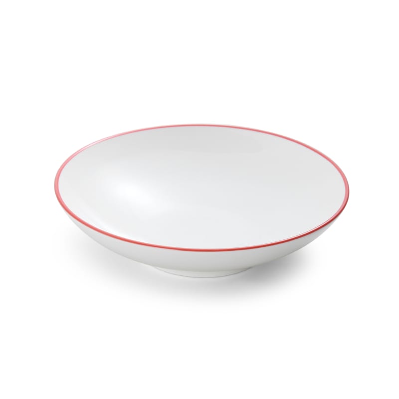 Outlet Mikasa 5260289 Bistro Pinstripe Porcelain Coupe Deep Plate 8.5" / 26oz