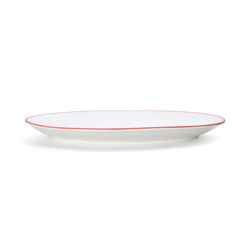Outlet Mikasa 5260297 Bistro Pinstripe Porcelain Oval Platter 13x8"