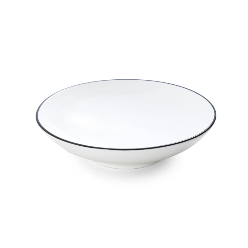 Outlet Mikasa 5260385  Bistro Pinstripe Porcelain Coupe Deep Plate 8.5" / 26oz