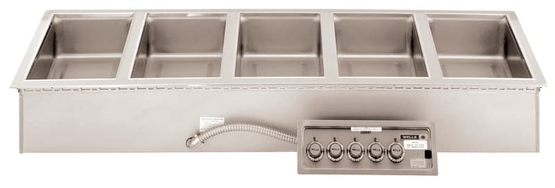 Wells MOD-500TDM Electric Drop-In Hot Food Well, 5-Well, Wet/Dry, 208/240V, Single Phase