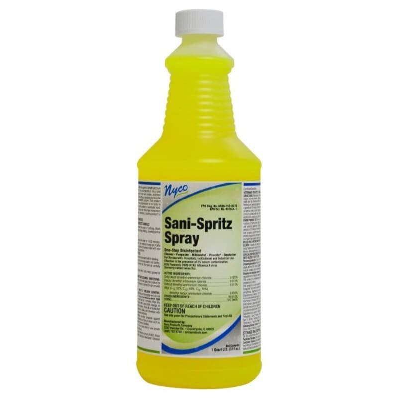 Nyco NL763-Q12 Sani-Spritz Spray Disinfectant Cleaner, 1qt (Case of 12)