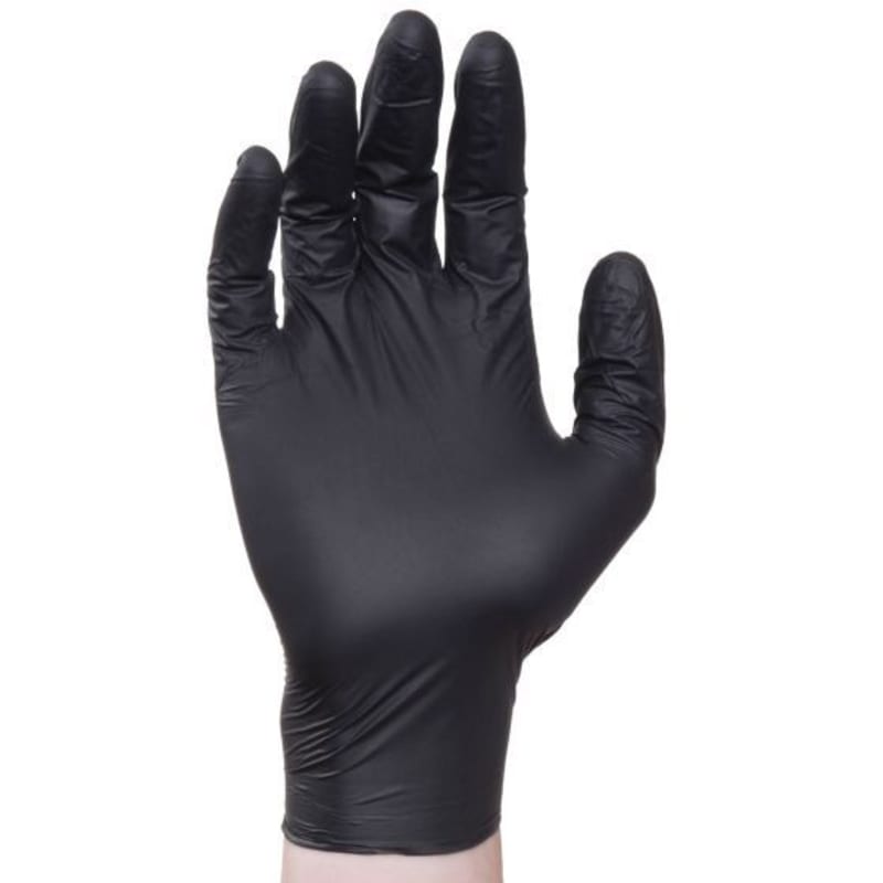 Elara FNF214BK FINEFIT2G XL Black Nitrile Disposable Gloves, Powder-Free, 1000/CS