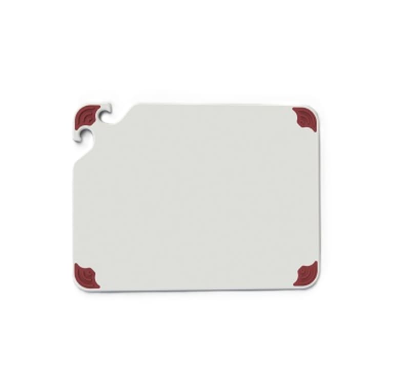 Boelter T1520RD4 TGrip Cutting Board, 15"X20", White w/ Red Grippies
