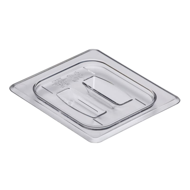 Cambro 60CWCH135 1/6 Size Clear Camwear Food Pan Lid w/Handle