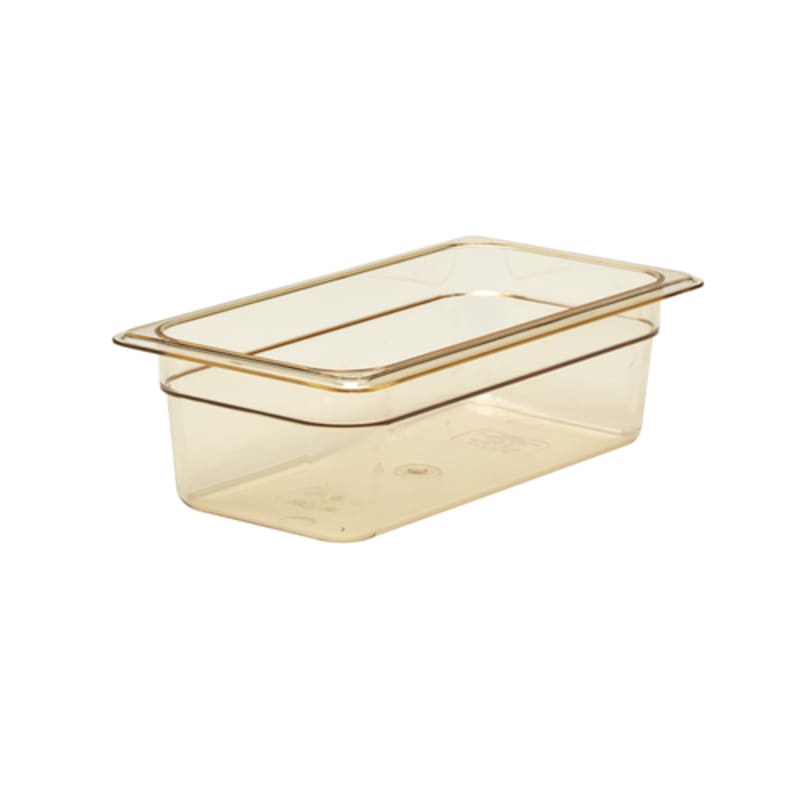 Cambro 34HP150 High Heat Food Pan, 1/3 Size, 4" Deep, Amber