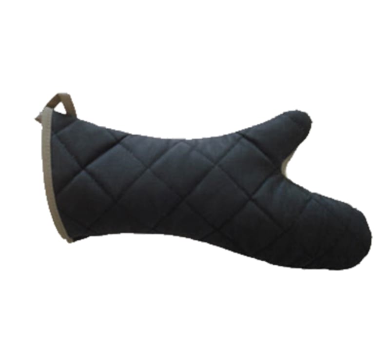 John Ritzenthaler 2PX27BKBK Pyrotex 17" Black Elbow-Length Oven Mitt
