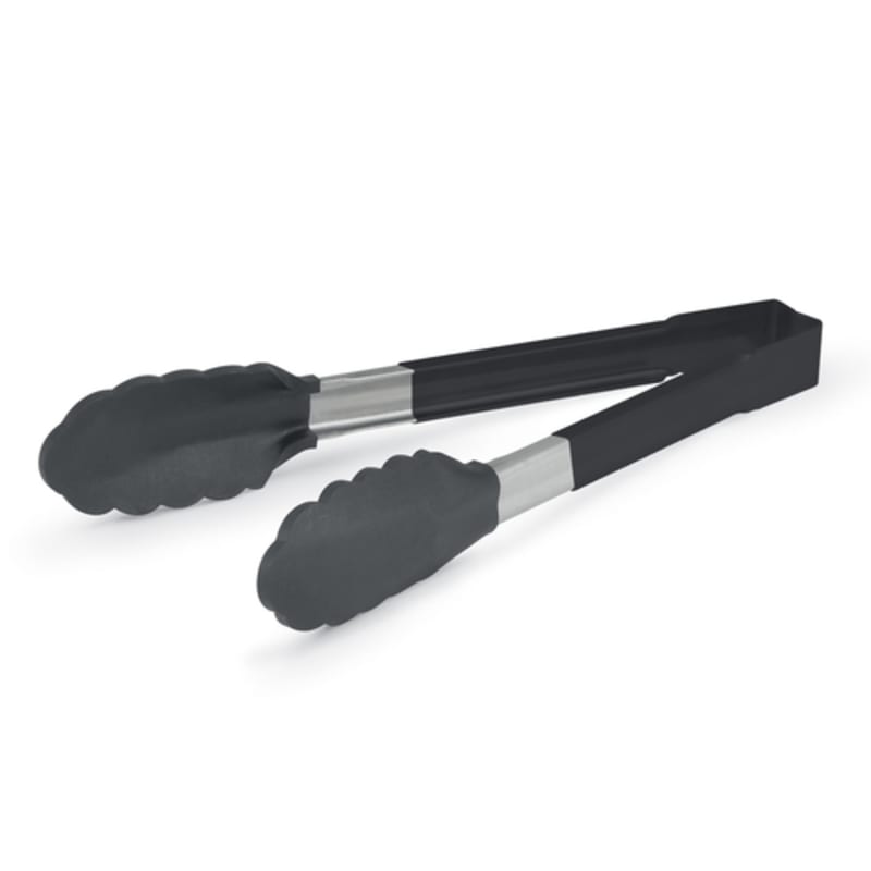 Vollrath 4780922 One-Piece Utility Tongs, 9-1/2", Black