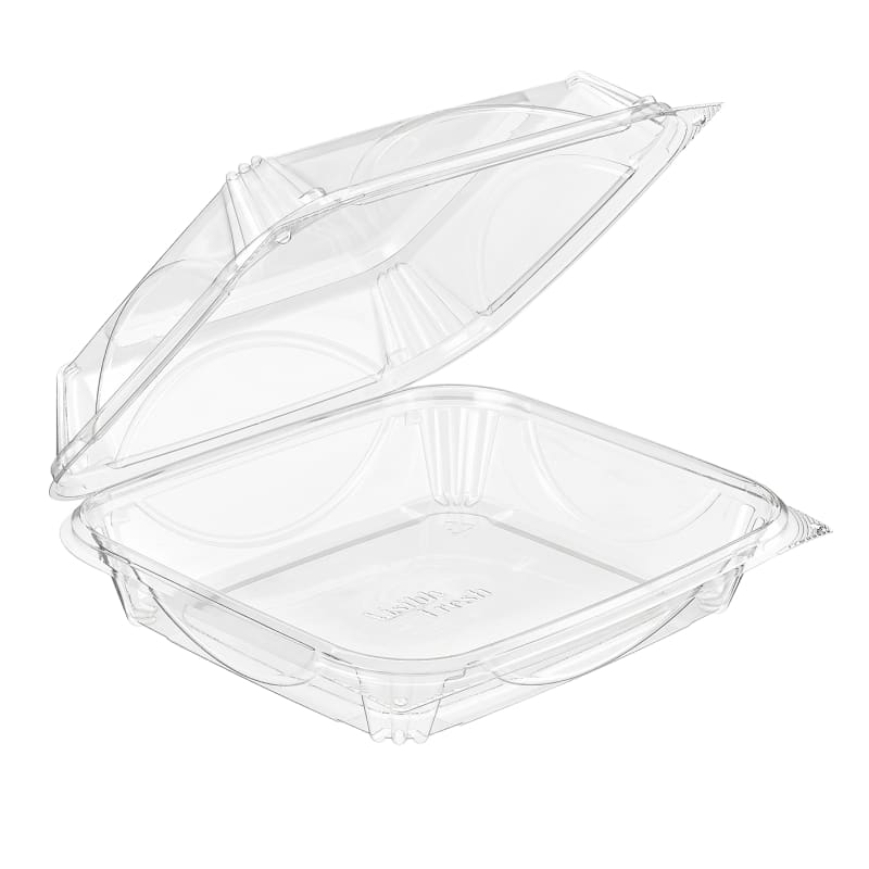 Outlet Inline Plastics VF8091 Clamshell Container, 8"X6-7/8"X2-3/4", Clear (Case of 110)