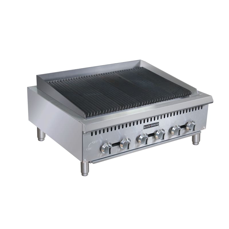 Outlet Black Diamond BDCTC-36 36" Radiant Gas Charbroiler, Field Convertible