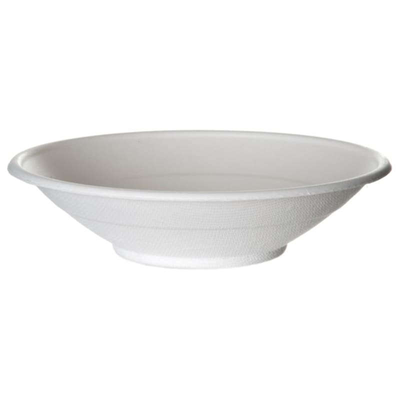 Eco-Products EP-BL24 24oz Bagasse Sugarcane Bowl, White