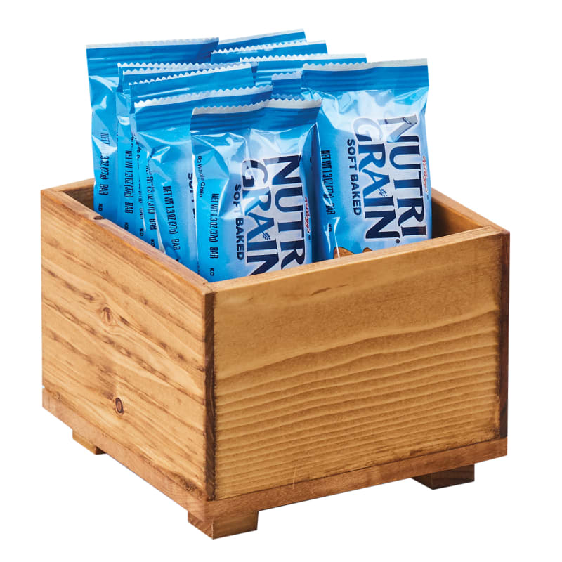 Outlet Cal-Mil 3682-55-99 5" x 5" x 3-1/4" Madera Stacking box, Rustic Pine