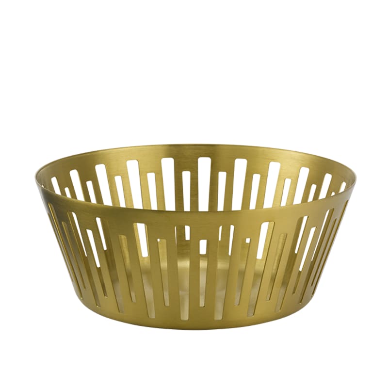 Service Ideas DB-64VG Medium Round Basket, Vintage Gold 6/case