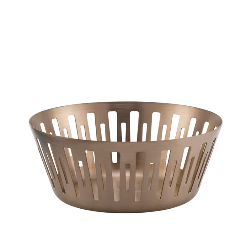Service Ideas DB-75RG Small Round Basket, Rose Gold 12/case
