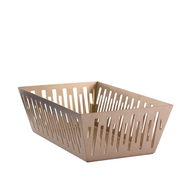 Service Ideas DB-76RG Rectangle Basket, Rose Gold 18/case