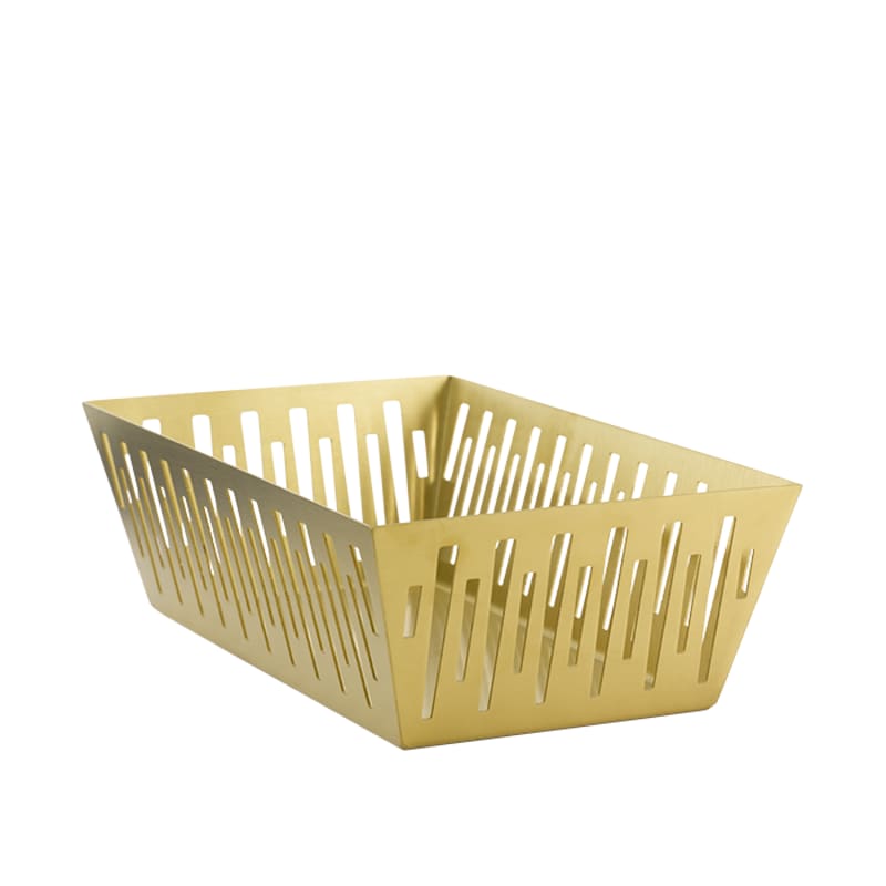 Service Ideas DB-76VG Rectangle Basket, Vintage Gold 18/case