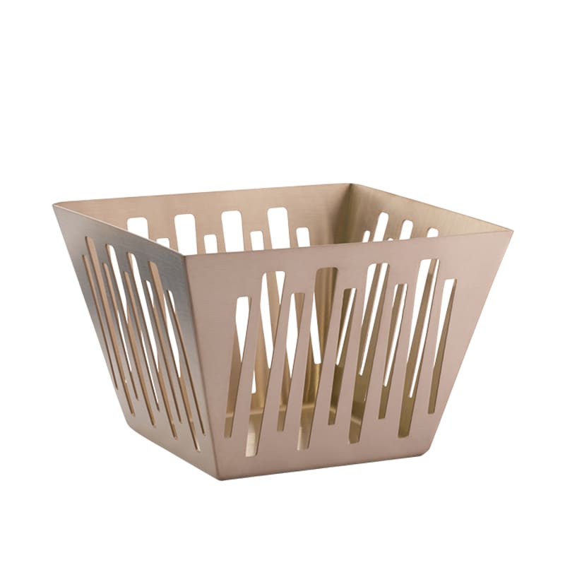 Service Ideas DB-79RG Square Flared Basket, Rose Gold 12/case