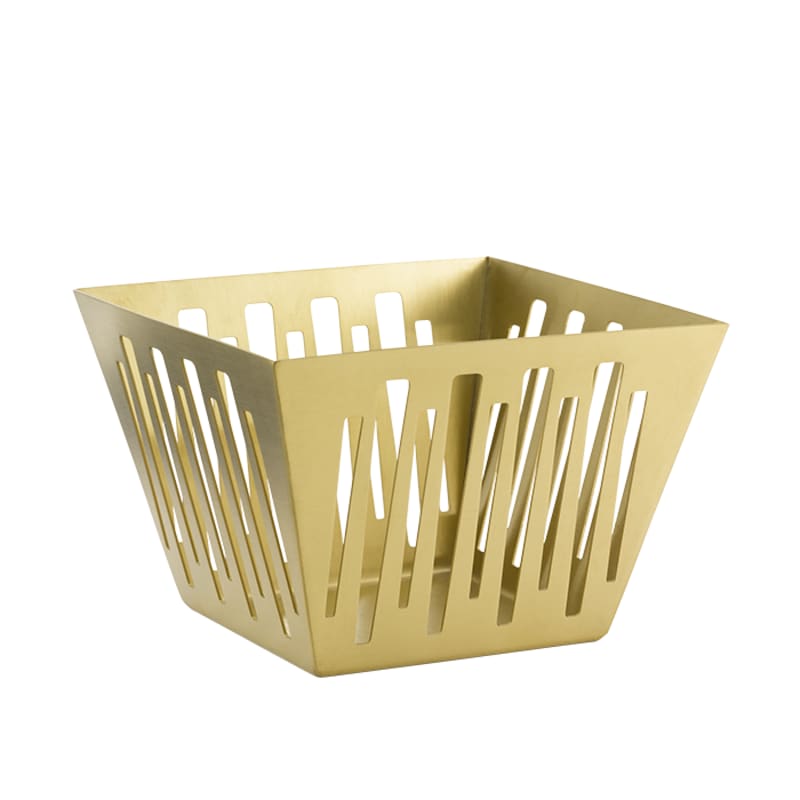 Service Ideas DB-79VG Square Flared Basket, Vintage Gold 12/case
