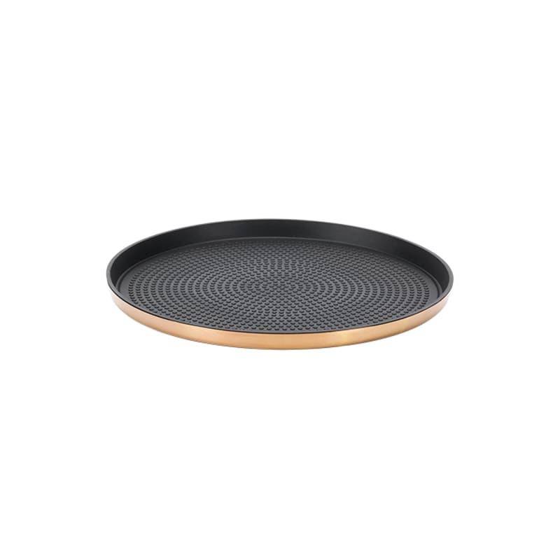 Service Ideas TRME9RIRG Modern Edge Non-Slip Removable Insert Tray, Small, Rose Gold 12/case