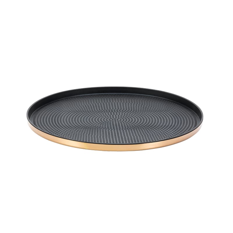 Service Ideas TRME12RIRG Modern Edge Non-Slip Removable Insert Tray, Medium, Rose Gold 12/case