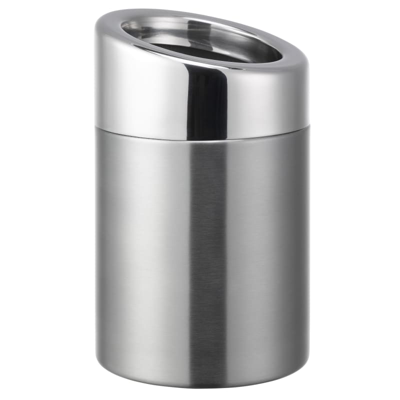 Service Ideas TTR15BS Tabletop Trash Can, 1.5 Liter, Brushed