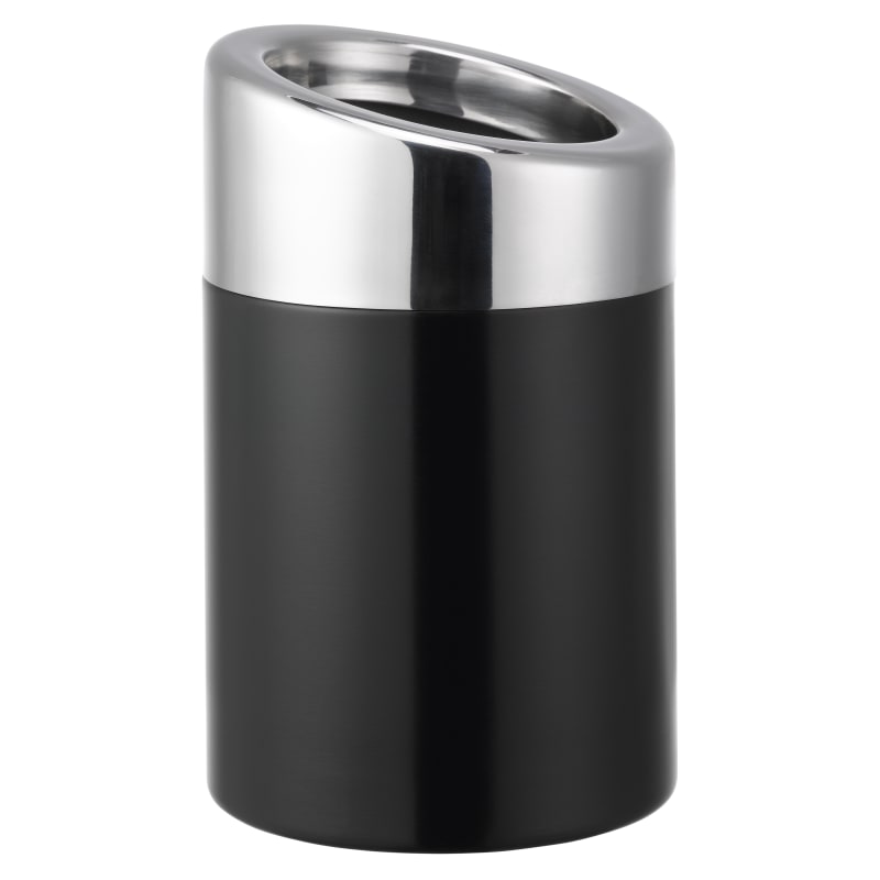 Service Ideas TTR15BSBX Tabletop Trash Can, 1.5 Liter, Black Onyx
