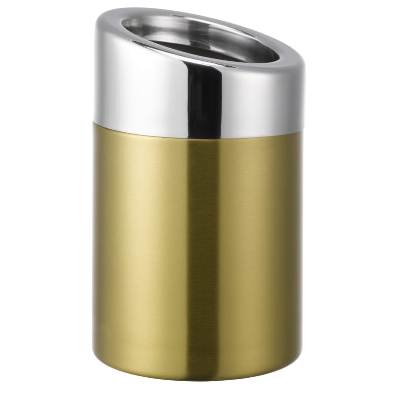 Service Ideas TTR15BSVG Tabletop Trash Can, 1.5 Liter, Vintage Gold