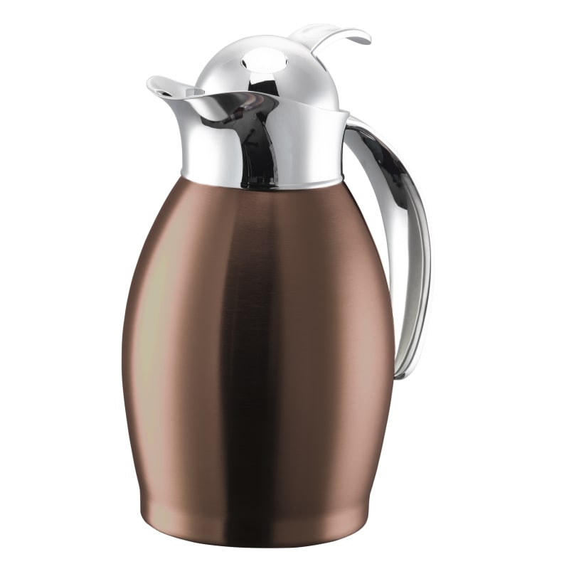 Service Ideas NIC06BSPBRG Nicollet Series 0.6-Liter Stainless Vacuum Insulated Carafe with Push Button Lid in Rose Gold