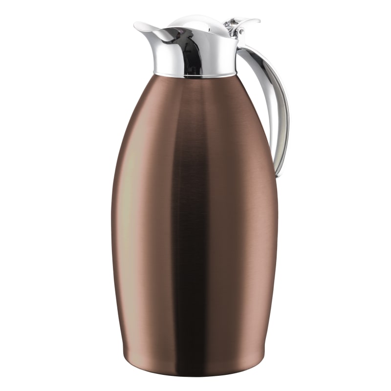 Service Ideas NIC15BSRG Nicollet Series 1.5-Liter Stainless Vacuum Insulated Carafe with Flip-Top Lid in Rose Gold